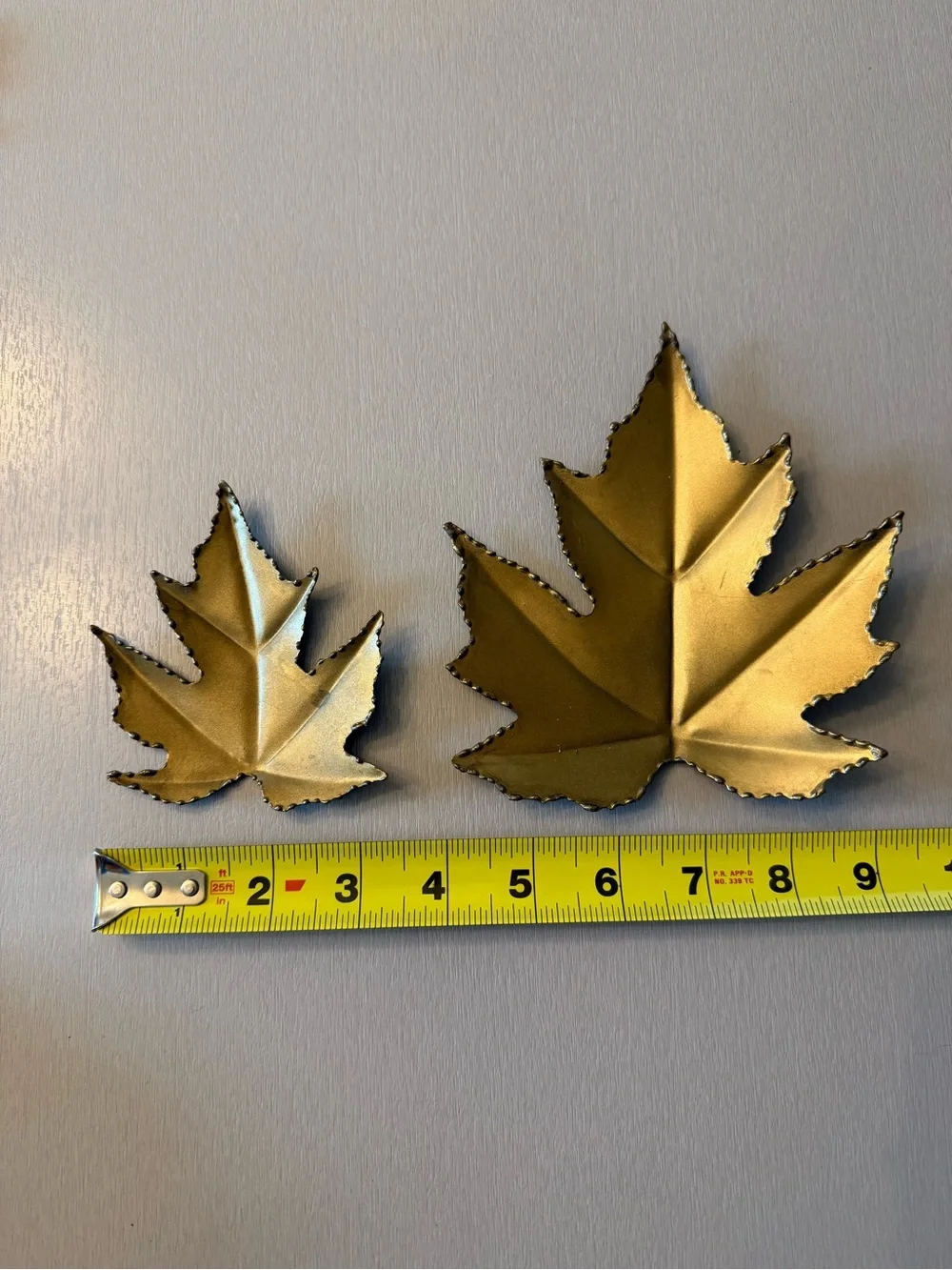 Vintage Pottery Barn gold leaves